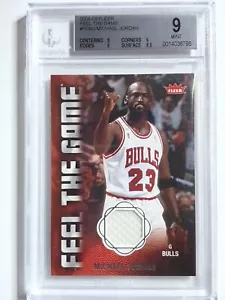 2008 Fleer Michael Jordan #PATCH Feel The Game Worn Jersey - BGS 9 (POP 14) - Picture 1 of 3