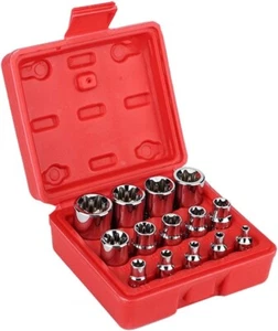 Set Chiavi a Bussola per Punte a Stella Torx Femmina E4-E24, Trattamento Termico - Foto 1 di 5