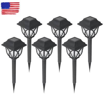HANDDO 6 Pack Solar Outdoor Pathway Lights Waterproof Garden Lights for Lawn Yard Decor