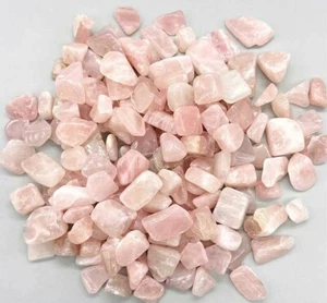 Rose Quartz tumbled chips 8-12mm 1 oz - Picture 1 of 1