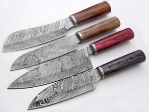 4 Stück 11 bis 13,00 Zoll maßgeschneiderte Damaststahl Koch-/Küchenmesser (2168) - Bild 1 von 3