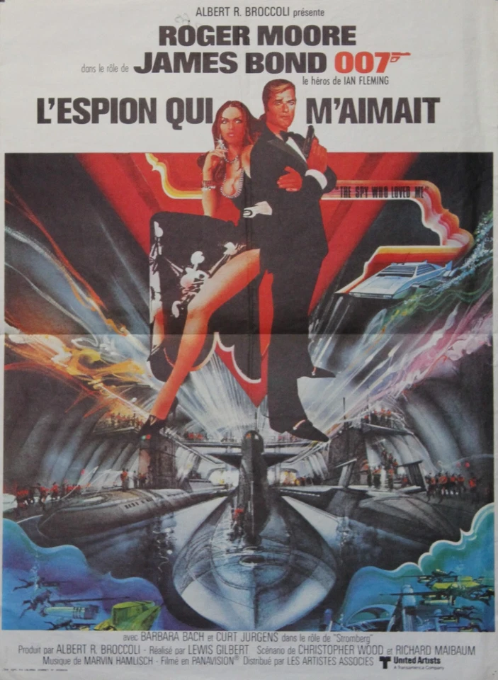 "L'ESPION QUI M'AIMAIT" Affiche originale 1977 (Roger MOORE) 40x60cm - Photo 1/1