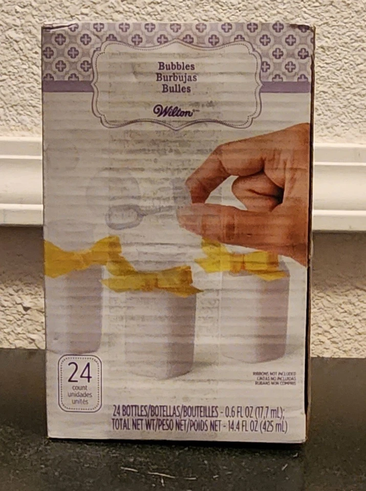 Wilton Bridal/Party Bubbles 24 Total Filled Plastic Bottles - Image 1 of 1