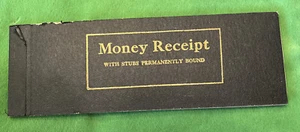 Vintage Money Receipts with Stubs Permanently Bound Booklet - Imagen 1 de 3