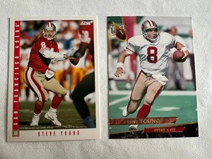 (2) 1992 STEVE YOUNG-PRO SET # 323-PRO SET STATISTICAL LEADER # 5 FOOTBALL CARDS - Picture 1 of 2