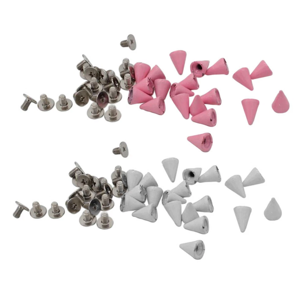 20 set / borsa 10mm cono rosso vite borchie in metallo rivetto in pelle punte di - Immagine 1 di 1