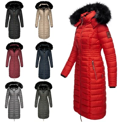 Navahoo Damen Winterjacke Steppmantel Parka Winter Lang Stepp Jacke Kapuze Umay - Bild 1 von 4