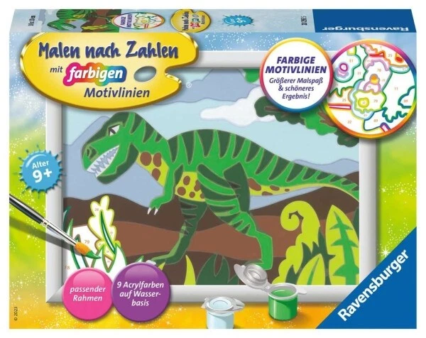 Ravensburger 20293 Malen nach Zahlen - Hungriger Dinosaurier - Bild 1 von 1