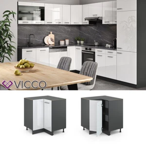 Credenza da cucina  Armadietto ad angolo Cucina componibile R-Line Bianco Vicco - Foto 1 di 5