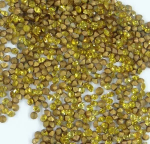 208 27 * 60 strass anciens(années 60)fond conique 2,7mm TOPAZE (MIX 2 TONS) - Bild 1 von 4