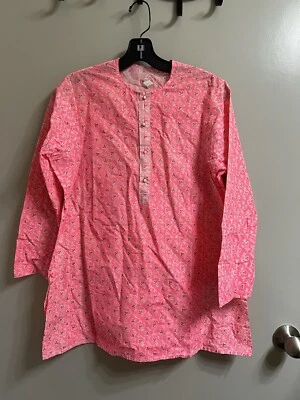 Dosa Cotton Pink Floral Long sleeve Blouse Sz 1 (item B18.1) - Image 1 of 4