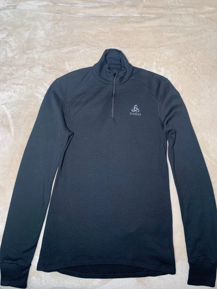 Odlo Women’s Black ¼ Zipper Front Pullover Size S Small - Imagem 1 de 4
