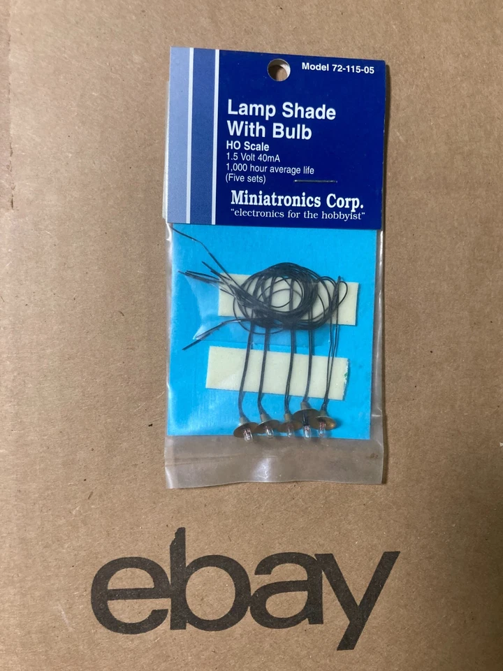 Miniatronics Hobby Lamp Shade w/Bulb "HO" 72-115-05 5pc Germany/Hungary NIP - Image 1 of 1
