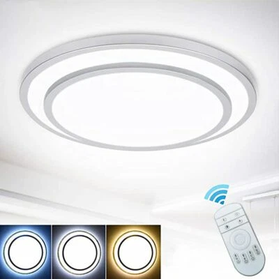 Lámpara de techo LED moderna de montaje empotrado regulable con control remoto Foto 1 de 4