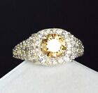 3.74 Ct Champagne Diamond Certified Solitaire Round Brilliant Cut Ring Best Deal