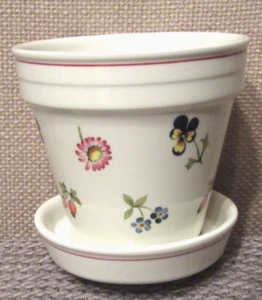 "Mini maceta y platillo de flores/hierbas" Villeroy & Boch "Petite Fleur", 3,25"" - Imagen 1 de 6