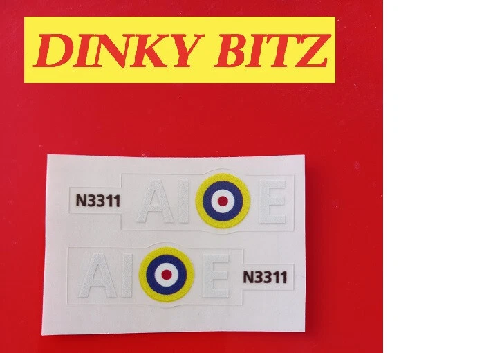 Dinky spitfire 719 authentic style squadron markings. (AIE) - Image 1 of 1