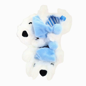 Holiday Time Christmas Polar Bear Plush Slippers 5 Toddler White 12-18 Mo