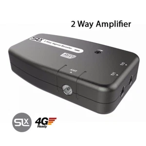 2 Way TV Aerial Amplifier Signal Booster Digital Freeview indoor HD DAB FM Slx - Picture 1 of 3