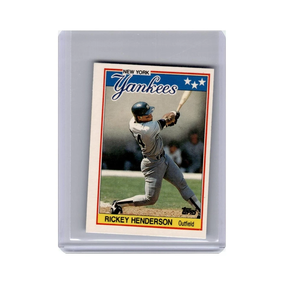Rickey Henderson 1988 Topps Mini #31 New York Yankees Baseball Card NM - Image 1 of 3