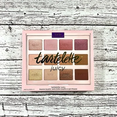 Tarte Tartelette JUICY Amazonian Clay Eyeshadow Palette 12 PAN Full Size NEW - Image 1 of 4