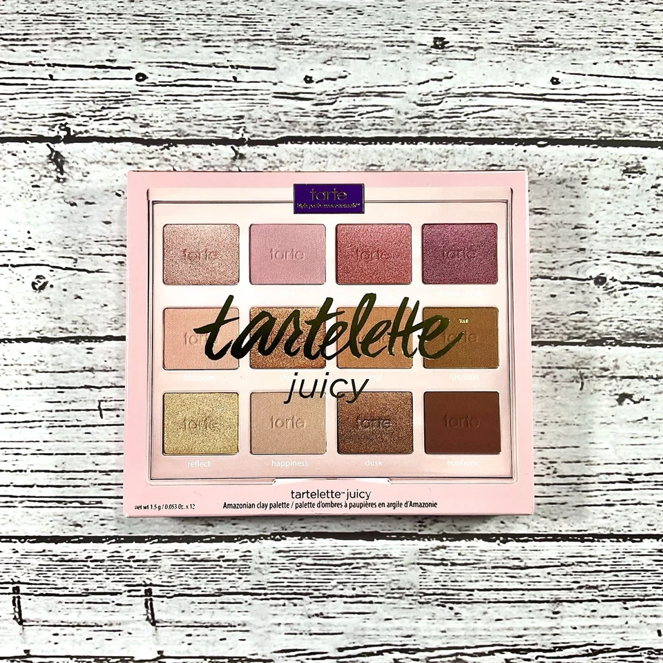 Tarte Tartelette JUICY Amazonian Clay Eyeshadow Palette 12 PAN Full Size NEW - Image 1 of 4
