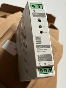 RS 136-8303  24V DC  0.65A  DIN RAIL MOUNT  PSU  NEW  IS15-24     fd1d36 - Picture 1 of 5