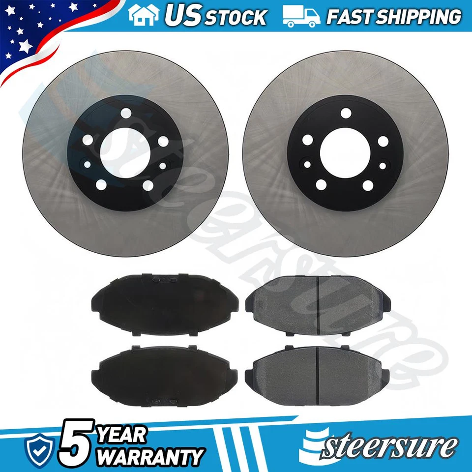 Kit de pastillas de freno delanteras y rotor para Ford Crown Victoria 1998 1999 2000 2001 4,6 L V8 Foto 1 de 1