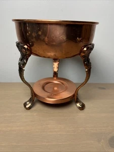 Vintage Copper Carafe Holder Warmer Stand Mid Century Modern - No Glass Carafe - Picture 1 of 10