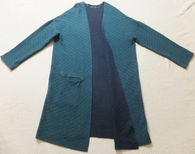 Abrigo informal GUDRUN SJODEN verde azulado ~ bolsillo ~ mezcla de algodón/lana - L 16/18 Foto 1 de 4
