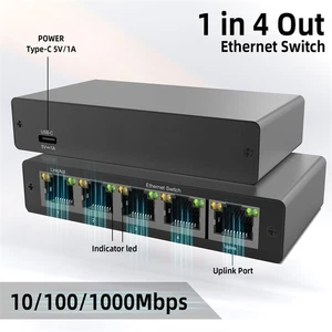Multi-Gigabit Switch, Gigabit Ethernet RJ45 Ports Stable Picture Quality - Photo 1/8