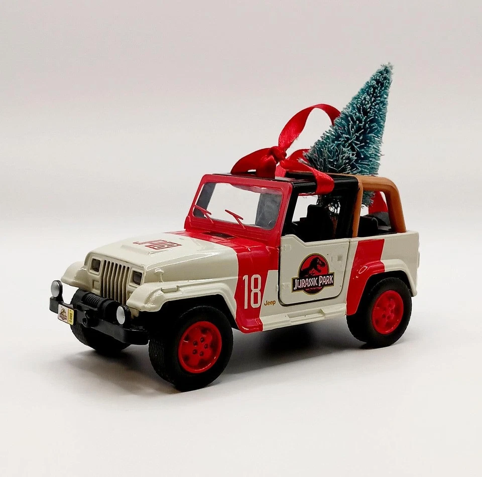 Jurassic Park Jeep YJ JP18 Die-cast Ornament with Tree - Image 1 of 1