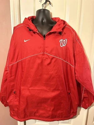 Nike Washington Nationals 1/4 Zip Windbreaker Mens XL Lightweight - Image 1 of 4
