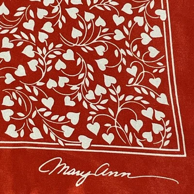 1978 Hallmark Cards San Valentín Vintage Maryann Red Heart Bufanda hecha en Japón Foto 1 de 4