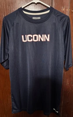 Camiseta UConn Huskies Majestic S/S para hombre L azul Foto 1 de 4