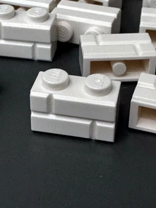100 ~ BRAND NEW LEGO 1x2 WHITE BRICK WALL MASONRY CASTLE STONE PROFILE LOT - Picture 1 of 3