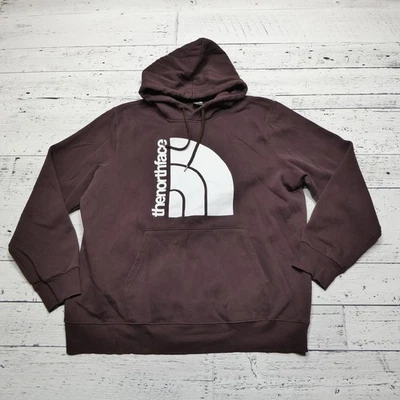 The North Face Hoodie Mens XL Maroon Half Dome Logo Pullover Sweatshirt Graphic - Image 1 of 4