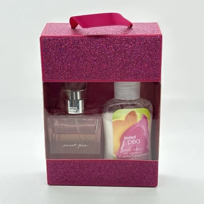 Bath & Body Works Sweet Pea Perfume 1oz & Body Lotion 2oz NEW Set Discontinued - Image 1 of 4