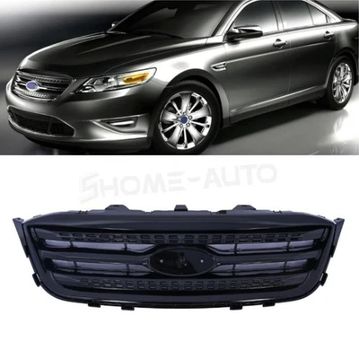New Front Bumper Grille Grill For 2010-2012 Ford Taurus Limited SHO Gloss Black Foto 1 de 4
