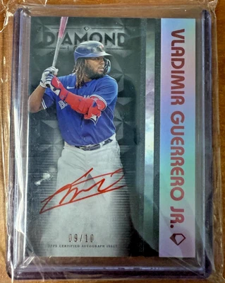 2023 Topps Diamond Icons White Polychromatink Red Vlad Guerrero Jr Auto 9/10 - Image 1 of 2