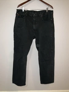 Polo Ralph Lauren mens Thompson Relaxed fit jeans Hudson Black size 36 x 30 - Picture 1 of 14