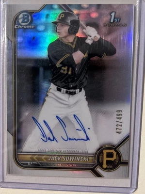 2022 1st Bowman Chrome JACK SUWINSKI ROOKIE RC AUTO Refractor /499 - Image 1 of 2