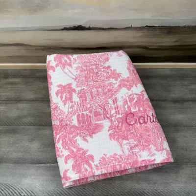 Edredón Pottery Barn Kids Lilly Pulitzer Aniversario Toile Bebé Monograma Punto Leer Foto 1 de 4