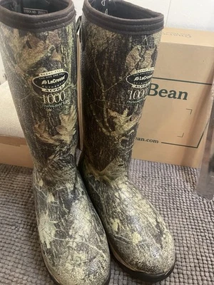 LaCrosse Alpha Men's Size 13 Rubber Boots Mossy Oak Break-Up Outdoors Hunt Fish - Image 1 of 4