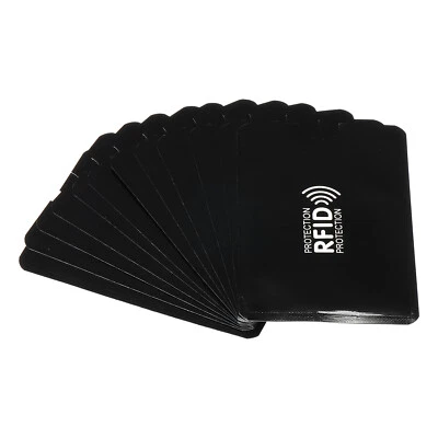 UXCELL 24Pcs RFID Blocking Sleeves Identity Theft Credit Cards Protector Holders Black