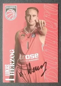9656 Lukas Herzog Bamberg Baskets 2023/24 Autogrammkarte original signiert - Bild 1 von 1