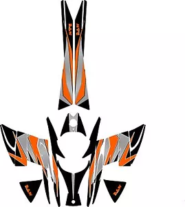 GRAPHIC KIT VINYL WRAP DECALS 2003 to 2009 SKI DOO REV SNOWMOBILE - Bild 1 von 5