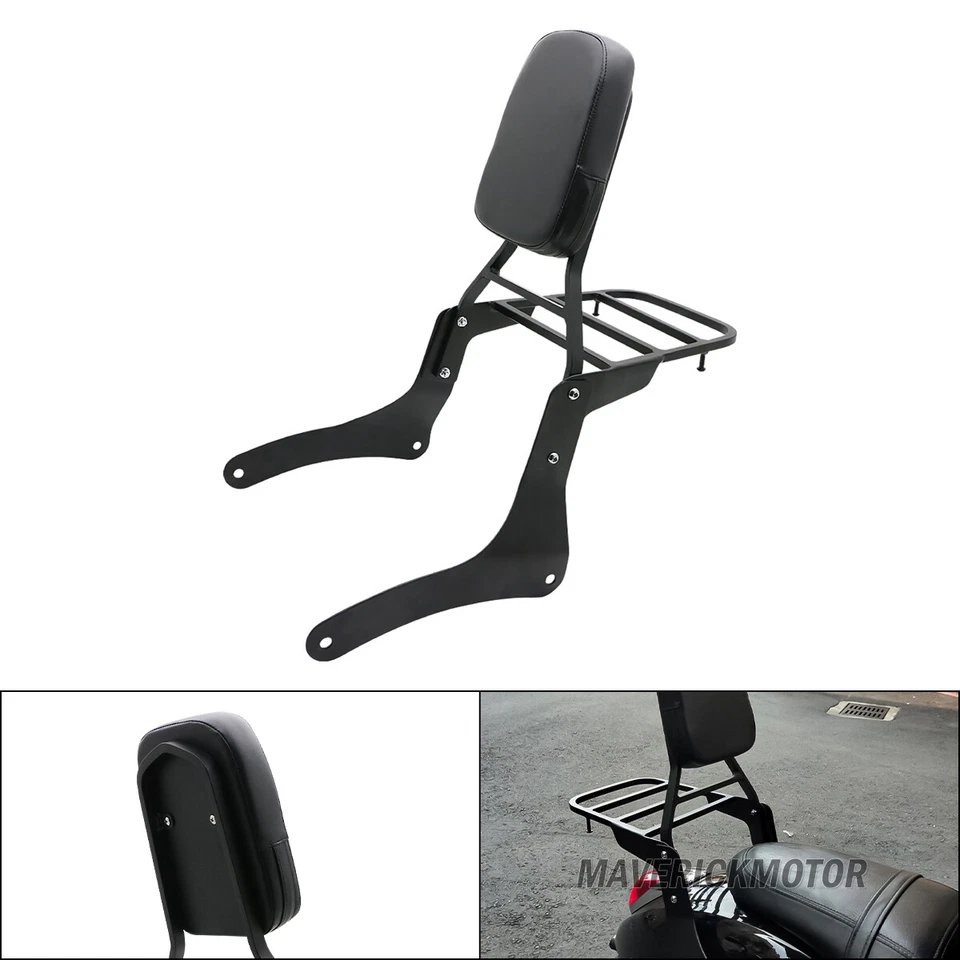 Passenger Backrest Sissy Bar For Kawasaki Vulcan 900 VN900 Classic Custom SE LT - Изображение 1 из 4