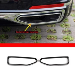 Stainless Steel Black Car Rear Exhaust Decorative Cover For BMW 7 Series 2019-20 - Picture 1 of 8