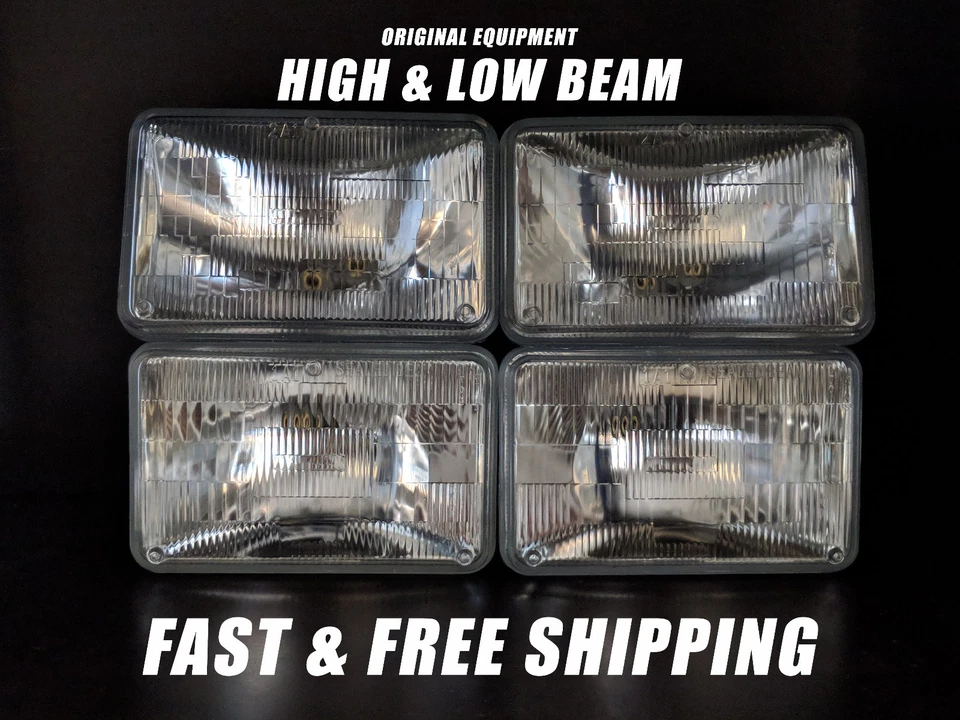 OE Front Halogen Headlight Bulb for DeLorean DMC 12 1981-1983 High & Low Beam x4 - Image 1 of 1